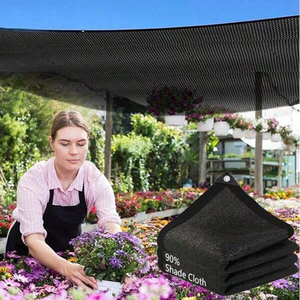 VANDHAM VANDHAM 90% Blackout Fabric Sunshade Cloth, With Reinforced Grommets Privacy Screen, Suitable For Outdoor Garden Pavilion, Patio, Porch, Carport, Plants, Chicken Coop, Dog House, Animal Stall