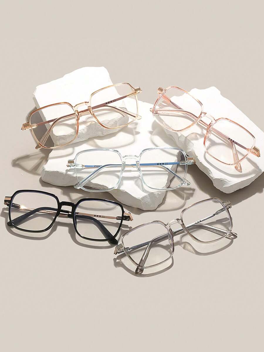 Óculos de leitura com lentes degradê - Armação quadrada, óculos casuais, estilosos e leves em metal, óculos decorativos, compactos e charmosos, o presente perfeito para o Dia dos Namorados.