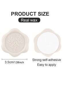 CYFUN DESIGN 20/25 PCS Eucalyptus Pattern Real Wax Sealing Stickers Self-Adhesive Wedding Invitation Envelope Seal Stickers For Decorating Wedding Invitations, Gifts,Back To School,School Supplies