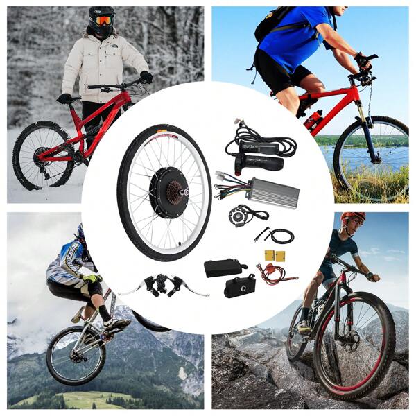 RibasuBB 1000W Brushless Gear Hub Motor Kit For 26-Inch Bikes, High-Speed Rear Wheel Conversion With Adjustable Speed And Pedal Assistant Sensor