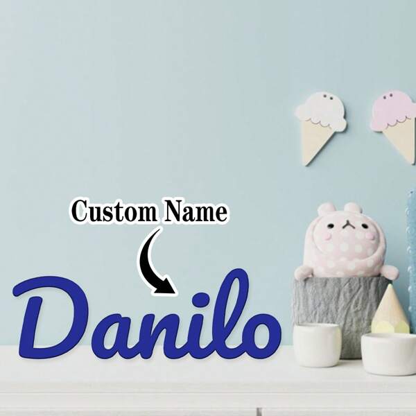 1pc Custom Name Pink/Gold/Silver/Blue Decorative Acrylic Name Plaque, Perfect For Wedding, Birthday, Anniversary, Mother's Day,Room Decoration Stuff Room Decor Bedroom Decor Christmas Thanksgiving Halloween Graduation Party Celebration Decoration, Home Decor, Room Decoration