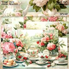 8 Stücke ästhetisches Scrapbooking-Papier A5 Muster, einseitig bedruckt Scrapbooking Decoupage Papierblock für DIY Basteln, Journaling, Sammelalbum Zubehör, Geschenkverpackung, Fotoalbum Deko Bastelpapier