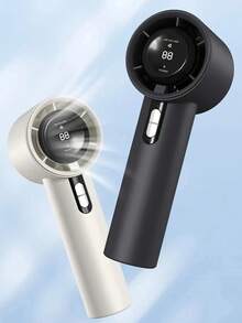 1 件男女通用纯色 USB 可充电 100 速高风量长电池寿命迷你手持风扇，液晶显示屏，适合送礼、户外、海滩、旅行、运动、家居、办公室、日常使用 - 彩色 - 查看 7