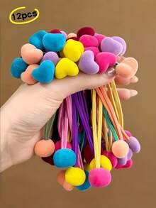 12 Stück buntes Schmetterling Haargummi Set, süße Scrunchies für Mädchen, Multifarbige vielseitige Haarzubehör, geeignet für Pferdeschwänze, Zöpfe und verschiedene Anlässe wie Schule, Reisen oder Partys, Make-up, Haargummis, Haargummibänder, Haarseile