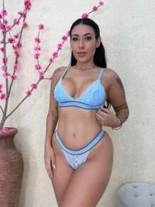 Secret Sexy Lace Set Sensual Colors Bra And Thong Lingerie