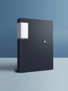 40页按扣式文件整理文件夹，大容量学生试卷/合同文件收纳，透明封套，随机封面卡纸