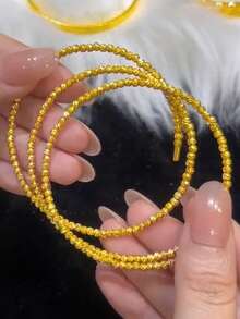 1 Set Stainless Steel Minimalist Elegant Multi-Layer Three Lives Three Worlds Matte Chic Bracelet, Unique Design, Delicate Craftsmanship, Suitable For Daily Wear, Great Gift For Valentine's Day