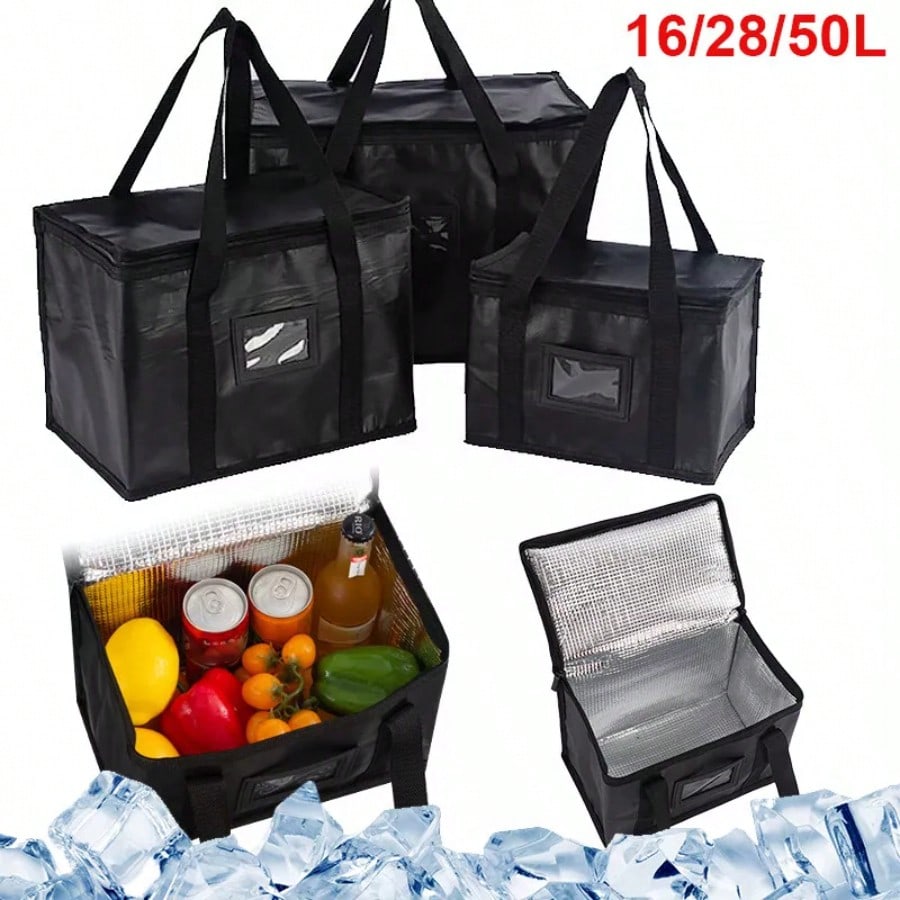 16L-70L Large Food Delivery Insulated Bags Takeaway Pizza Thermal Warm Cold Bag