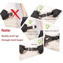 JUKMO Tactical Belt, Hiking Rigger 1.5 Nylon Web Work Belt With Heavy Duty Quick Release - 藍色 - 查看 8
