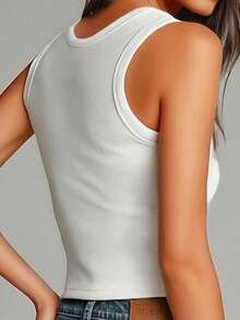 4 件套便宜夏季女式吊带背心，性感无缝吊带背心，无袖合身内衣，适合分层穿着 - 彩色 - 查看 2