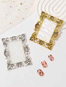 1 件皇冠美甲工具，复古欧式调色板展示板，多功能调色板，美甲作品拍摄道具，美甲展示板，美甲用品，美甲工具，美甲工具，返校，指甲，按压指甲用美甲工具 - 彩色 - 查看 3