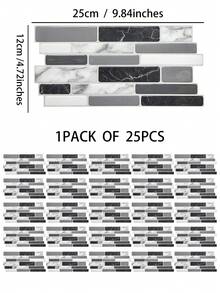25 Peças Adesivos para Parede Carimbo de Cozinha, Padrão de Mármore, Resistente a Água/Óleo/Desgaste, Decalque Removível para Cozinha, Banheiro, Decoração do Lar, Tamanho: 25 peças, 9,84x4,72 polegadas Papéis de Parede Decoração de Sala Papel de Parede Adesivo de Parede Decoração de Parede Adesivo de Parede Acessórios de Cozinha Itens de Cozinha Decoração de Cozinha