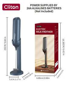 CLITON Battery-Powered Milk Frother (Batteries Not Included) - For Coffee, Latte, Hot Chocolate, 3 Styles (Single/Classic-Plastic/Upgraded-Stainless Steel), 6 Colors (Black/White/Pink/Green/Red/Blue) - Perfect Gift For Christmas, St. Nicholas Day, Valentine's Day, New Year, Housewarming & Easter - Multicolor - View 20
