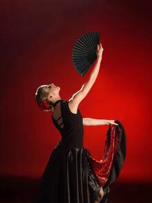 3 Pcs Black Classic Folding Hand Fan, Summer Cooling Gift, Elegant And Fashionable Black Folding Fan, Easy To Carry And Put In Bag,For Wedding, Party Favor, Performance, Dance, Home Decoration, Festival, And Gifting Purposes Birthday Gifts Graduation