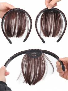 Synthetic Wig Children Bangs Natural Fake Bangs Hair Piece Clip Long Wig Synthetic Hair Band Bangs Headband Headbands For Children Kids, 1PC - Multicolor - View 10