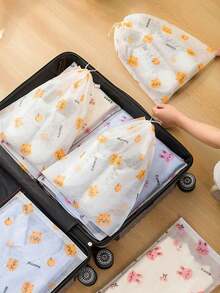 Set Of 10 Non-Woven Fabric Shoe Storage Bags, Shoe Dust-Proof Moisture-Proof Storage Pouches To Prevent Shoes From Getting Yellow And Dusty, Suitable For Adults & Children Shoes Storage Organize And Storage, For Household, Office, School, Shoes And Boots Accessories, Shoe, Spring Summer Picks, Brides Maid Gifts, Room, Bedroom Decor, Bedroom Decor, Beach, Travel, For Men, For Women, Vacation,Beach,Summer,Vacation,Holiday,Travel Essential,Going Out Tops,Household Items - Pink - View 8