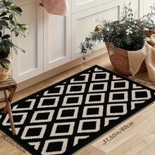 1pc Creative Dirt Resistant, Machine Washable, Anti-Slip Polyalphabetic Fiber Doormat, Home Decor Doormat, Outdoor Entrance Doormat, Hallway Rug