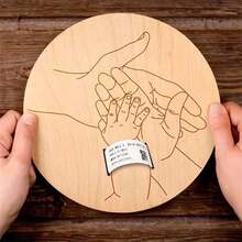 Newborn Hospital Bracelet Engraved Keepsake Holder, Personalized Baby Gift, Laser-Cut Wood Fiber Board, Memorial Pregnancy Wristband For Mother's Day & Father's Day - Multicolor - View 1