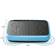 Vibration Plate Exercise Machine, Whole Body Fitness Platform For Lymphatic Drainage, Vibrating Shaker Board With 120 Speed Levels, Weight Loss And Fat Burner Workout Equipment For Women And Menwhite - Blue - View 2