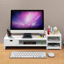 1pc Computer Monitor Riser Stand For Desk, Office Use,School Supplies,Back To School