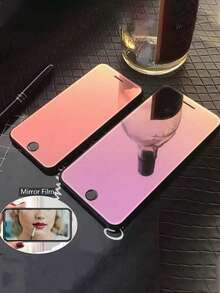 Elegant And Durable 9H Gradient Mirror Screen Protector For IPhone 16 Pro Max To Xs Max+, Easy Installation, Fashionable Protection, Waterproof Tempered Glass, Anti-Shock, Anti-Scratch, Anti-Fingerprint, Full Coverage - Multicolor - View 3