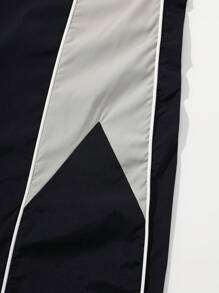 DK-MB High Street Varsity Style Colorblocked Loose Straight Leg Casual Cargo Pants, Fashion Unisex Couple Streetwear Hip Hop Baggy Pants, Versatile All-Match Wide Leg Trousers Suitable For Boyfriend/Husband Gift