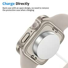 Apple Watch Case Cover, Apple Watch Screen Protector, 2 In 1 Apple Watch Case, 1pc 2 In 1 Case Compatible With Apple Watch Series 4 5 6 7 8 9 10 SE SE2 Ultra With Built-In Screen Protector, Straight Edge Hard PC Full Body Protective Cover For Apple Watch 40/41/42/44/45/46mm