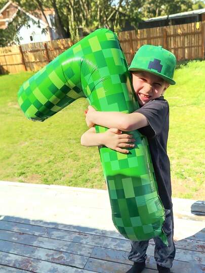 1pc 40 Inch Green Number 0-9 Balloons, Modern Giant Pixel Style Green Foil Balloons For Green Birthday Balloons, Pixel World Game Theme Birthday Decor, Gaming Birthday Decor, Birthday Decor For Men & Women, Graduation, Anniversary, Celebration, Party, Family Gathering, Holiday, Celebration Decor, Forest Theme Birthday, Theme Birthday, Photo Props