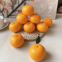 10/6/5/3/1pc Artificial Orange, Autumn Decor, Autumn Fake Fruit, Realistic Imitation Fruit, Fake Orange, Suitable For Home Kitchen Cabinet Decor, Photography Props, Artificial Plants - Orange-6pcs - View 9