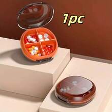 Portable Silicone Pill Case - Travel Pill Box With Multiple Compartments, Transparent Lid And Compact Design, Suitable For Daily Medication And Travel Essentials, Wallet Pill Box - Multicolor - View 9