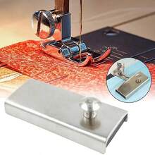 1pc Big Size Dual-Purpose Sewing Machine Magnetic Seam Guide - Portable, Easy Install Edge Stopper For Precision Stitching , Straight Seam Gauge Sewing Machine Attachments Presser Foot Tools For Sewing Machine Magnetic Pin Holder For Sewing - Silver - View 5