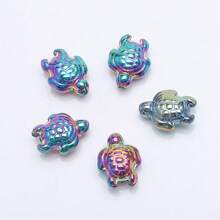 20颗14*18毫米海龟造型玻璃珠，适用于DIY首饰制作，可用于项链、手链、耳环、手机挂饰、钥匙扣、窗帘等。 - 14*18mm海龜 - 查看 31