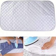 Elegant Silver Plaid Travel Ironing Pad – Portable, Foldable And Heat-Resistant For On-The-Go Touch-Ups, No Power Needed, Easy Storage, Space-Saving Design, Ideal For Home, Dorm, Hotel Stays, And Holiday Gift Packages; Perfect Travel Accessory, Spring Cleaning Essential, Fashion-Forward Voyager Gift, Lightweight Household Organizer, Practical Home Office And Vacation Craft Gift Choice - Silver - View 5