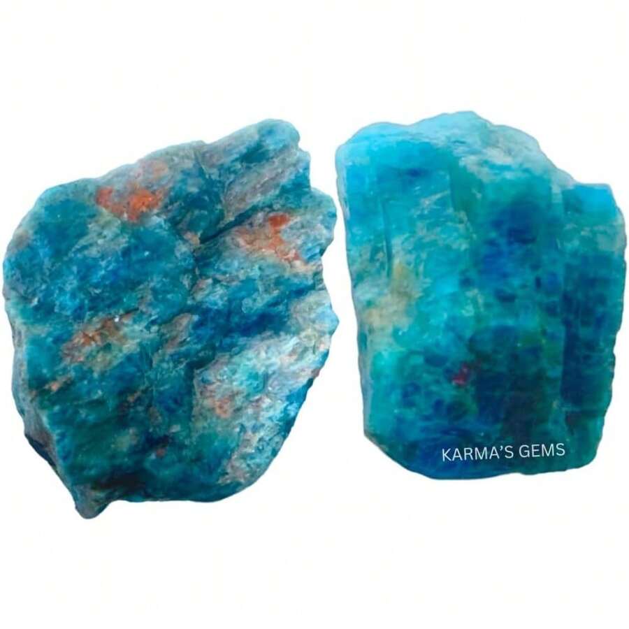 Local Shipping-- Healing Crystals, Stones, Healing Stones, Rock Collection, Agate, Raw Stones ,Crystals, Rocks, Jade, Crystals And Healing Stones(Labradorite, 2 Pcs) - Blue Apatite - 查看 1