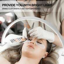 1PC USB LED Nail Lamp For Desk, Black&White Half Moon Lamp With Cool White,USB Plug- In Model,Desk Lamp For Nail Tech, Lash Extensions, Facial Spa, Manicure - Multicolor - View 1