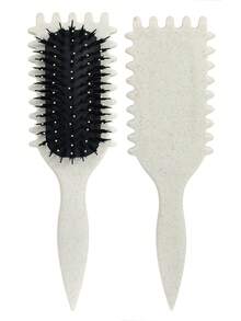 卷发梳，带清洁爪，防拉扯造型梳，男女通用，顺滑卷发，耙式设计梳子清洁工具，返校、旅行度假必备，女士发饰