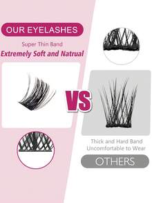 MEM 144pcs Mixed Length 10-20mm Faux Mink Eyelashes, 0.07mm C/D Curl, Waterproof, Thick & Curly, Suitable For DIY Eyelash Extension, Daily Makeup Or Outdoor Wear - 黑色 - 查看 2