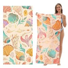 Printed Backpack Can Be Used As A Towel, Absorbent Multi-Purpose Backpack, Beach Towel Integrated Backpack, Beach Travel Beach Towel Bag