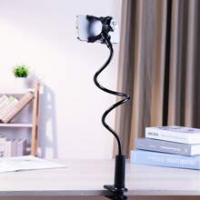 An Adjustable Long Gooseneck Phone Stand - Carbon Steel Lazy Stand, With A 360° Rotatable Clip, Suitable For Watching Videos On The Bed Or Table - No Battery Required Compatible With IPhone, Android Phone, Gift For Birthday, Family, Friends 360 Degree Rotating, Bed Lazy Stand, Phone Holder