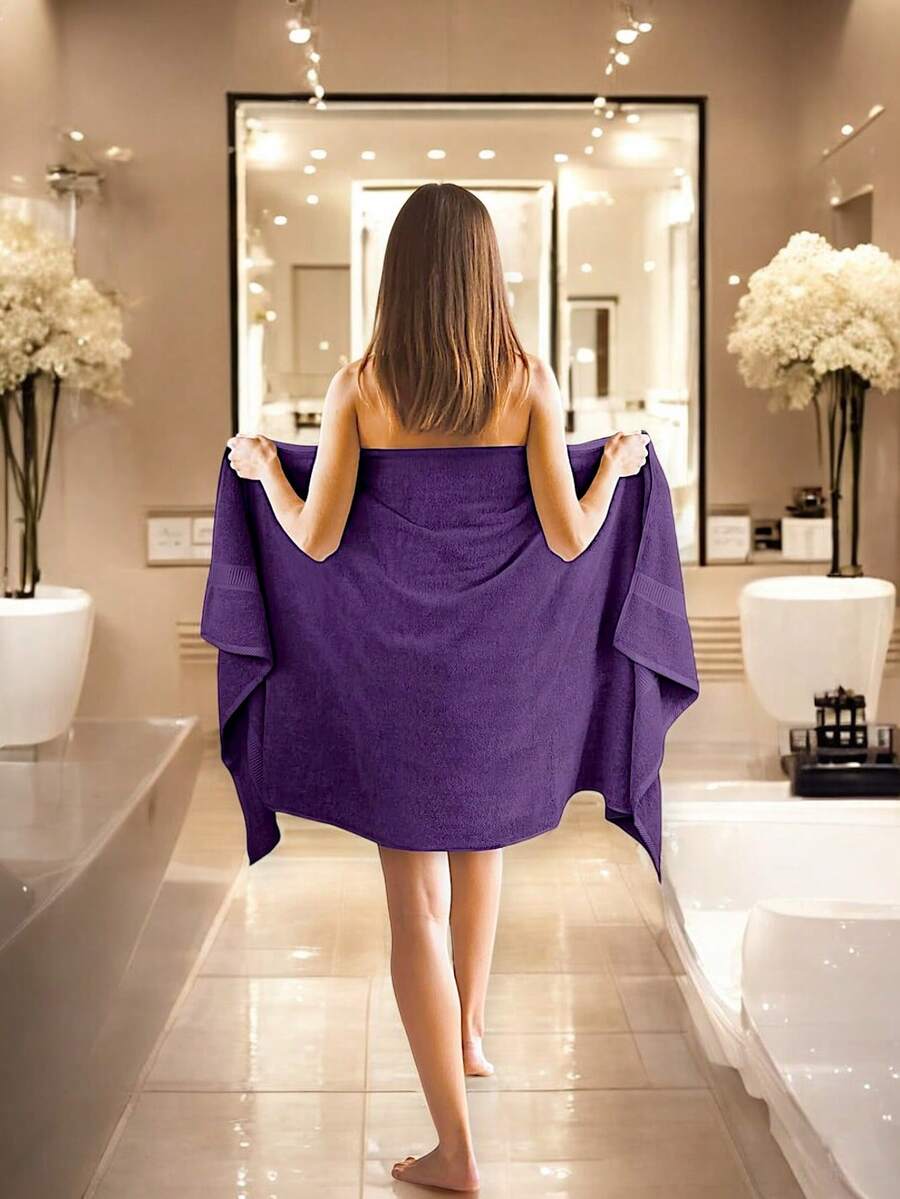 TOALLA DE BAÑO 100% ALGODÓN MEXICANO (Gruesa) ABSORBENTE  70m X 135cm, la cenefa puede variar