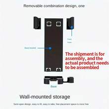 1pc Multifunctional Wall-Mounted Straightener Holder & Organizer - No Assembly Required Adhesive Bathroom Storage Rack With Comb Clips, Plastic Space Saving Design, Practical Shelf Back To School