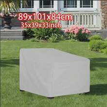 Durable Black Outdoor Chair Cover - Waterproof Terrace Furniture Protective Cover For Deep Seat Leisure Chairs