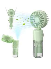 Portable Fan With Mist Humidifier, Mini USB Rechargeable Handheld Fan With Water Spray, 800mAh Battery Desk Fan, Lightweight Portable Fan - Suitable For Office, Outdoor, Travel And Camping - Stay Cool Anytime! Refreshing Comfort For Indoor And Outdoor Travel, Essential For Summer, Beach Vacation, Back To School, Gifts, Holiday Essentials