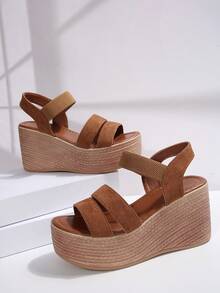 2025 Spring/Summer New Women Platform Wedge Sandals, Waterproof Woven Design High Heel Beach/Holiday Dress Sandal Slippers