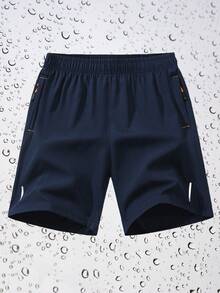 Men's Quick Dry Sports Shorts With Pockets - Lightweight Running, Fitness, Basketball Workout Shorts, Comfortable Breathable Activewear - Blue - View 3