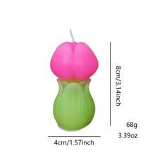 1 件郁金香花形香薰蜡烛，家居装饰小雕像，适合家庭、餐厅、生日、派对、浴室 - 彩色 - 查看 6