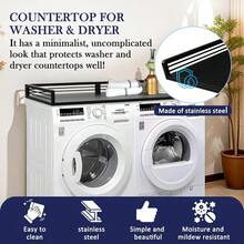 Heavy Duty Washer Dryer Countertop 27.6" Depth X 57" Width Stainless Steel Laundry Countertop Washer And Dryer Countertop For Laundry Room Organization Black - Black - View 4