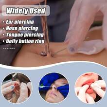 100pcs Piercing Needles Mixed 12G 14G 16G 18G 20G Hollow Needles For All Piercings - 14G+50個 - 查看 5