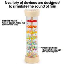 婴儿雨棒，适合 6-12 个月婴儿的木制雨人玩具，婴儿雨人玩具，雨棒摇晃婴儿玩具，幼儿感官发育玩具，婴儿玩具，婴儿感官玩具，婴儿感官，婴儿玩具，婴儿感官，婴儿感官玩具