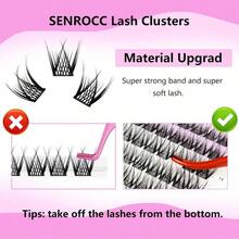 Lash Clusters Extensions 240pcs Individual Lashes 14-18mm Mixed Long Natural Look DIY Eyelash Extension Supplies C Curl Individual Eyelashes Faux Mink Cluster Lashes 0.07 (40D-0.07C-14-18mm)